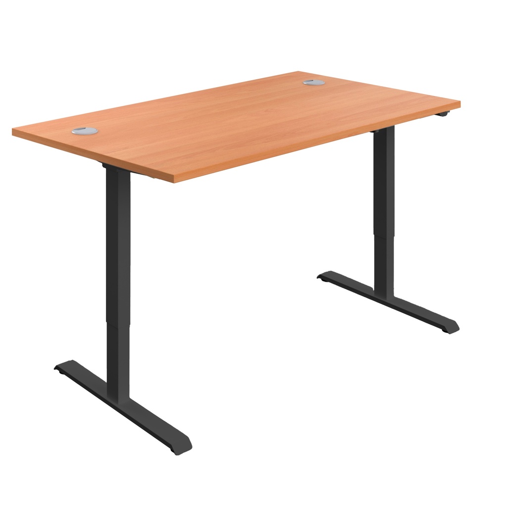 Economy Single Motor Sit Stand Desk (FSC) | 1200 X 800 | Beech/Black | 