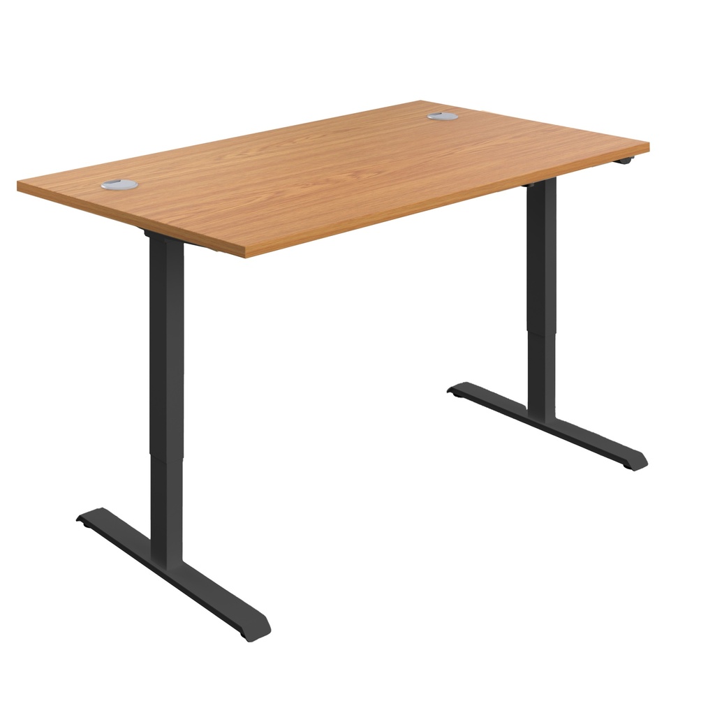 Economy Single Motor Sit Stand Desk (FSC) | 1200 X 800 | Nova Oak/Black | 