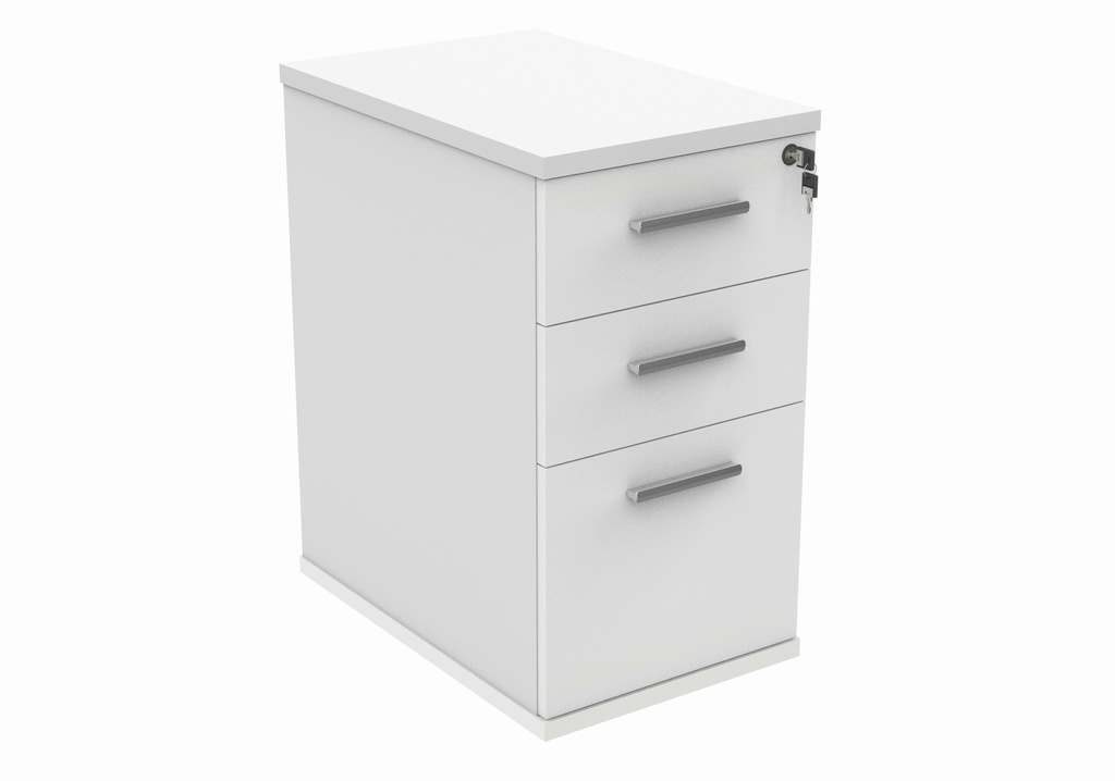 Desk High Office Storage Unit (FSC) | 600 Deep | Arctic White