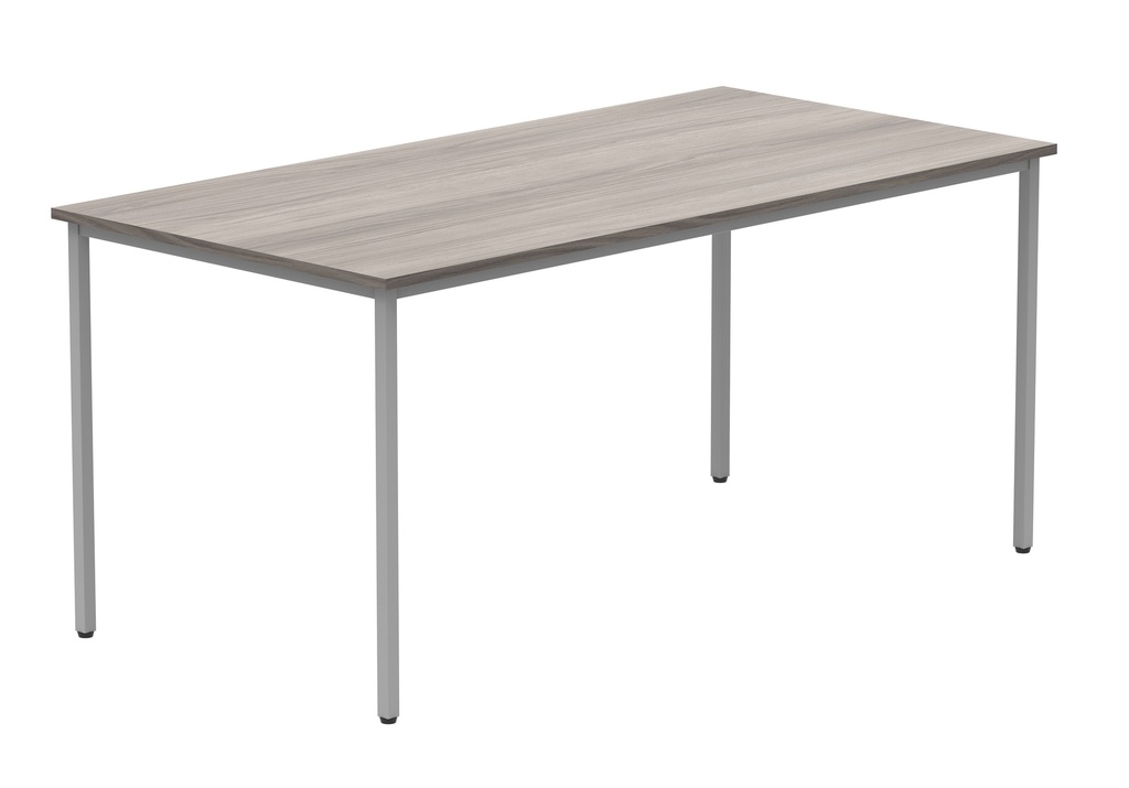 Office Rectangular Multi-Use Table (FSC) | 1600X800 | Alaskan Grey Oak/Silver