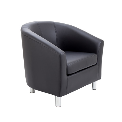 Tub Armchair with Metal Feet