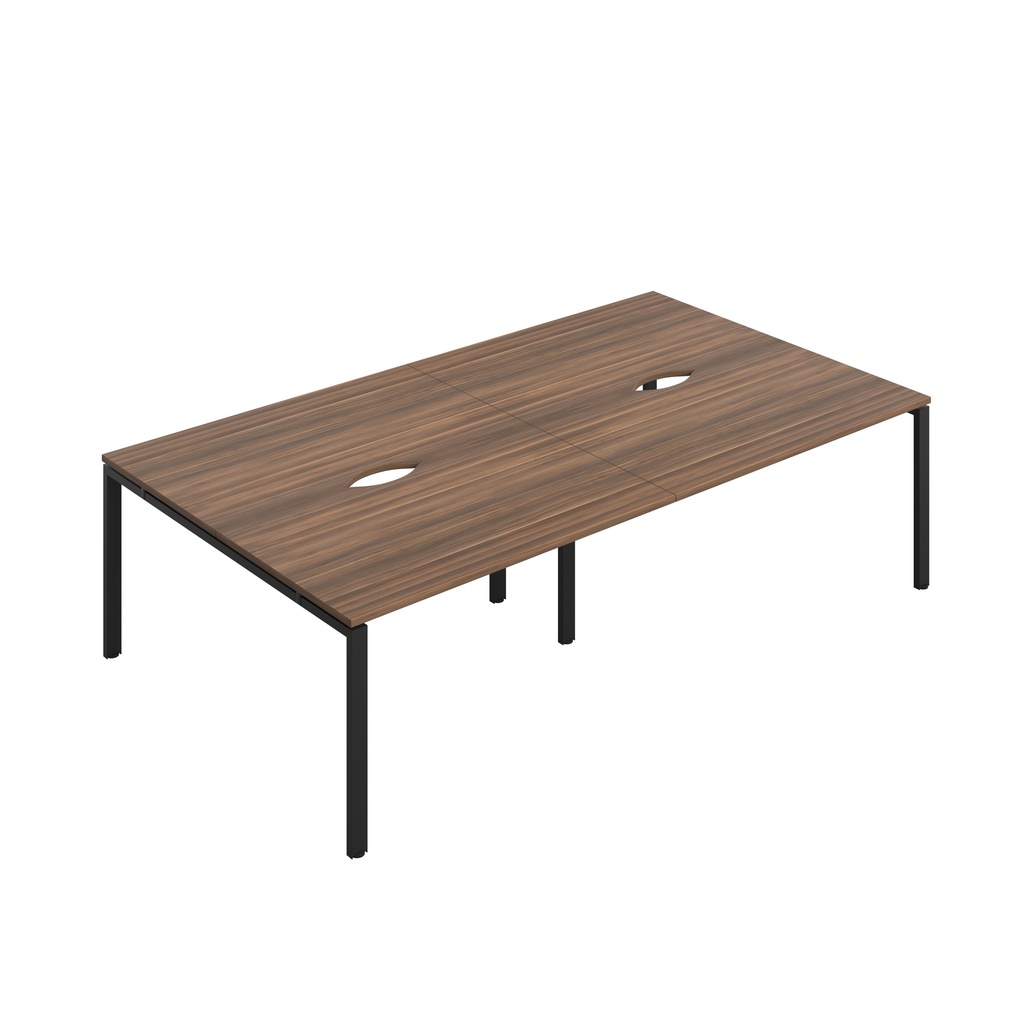 CB Bench with Cut Out: 4 Person (FSC) | 1400 x 800 | Dark Walnut/Black | 