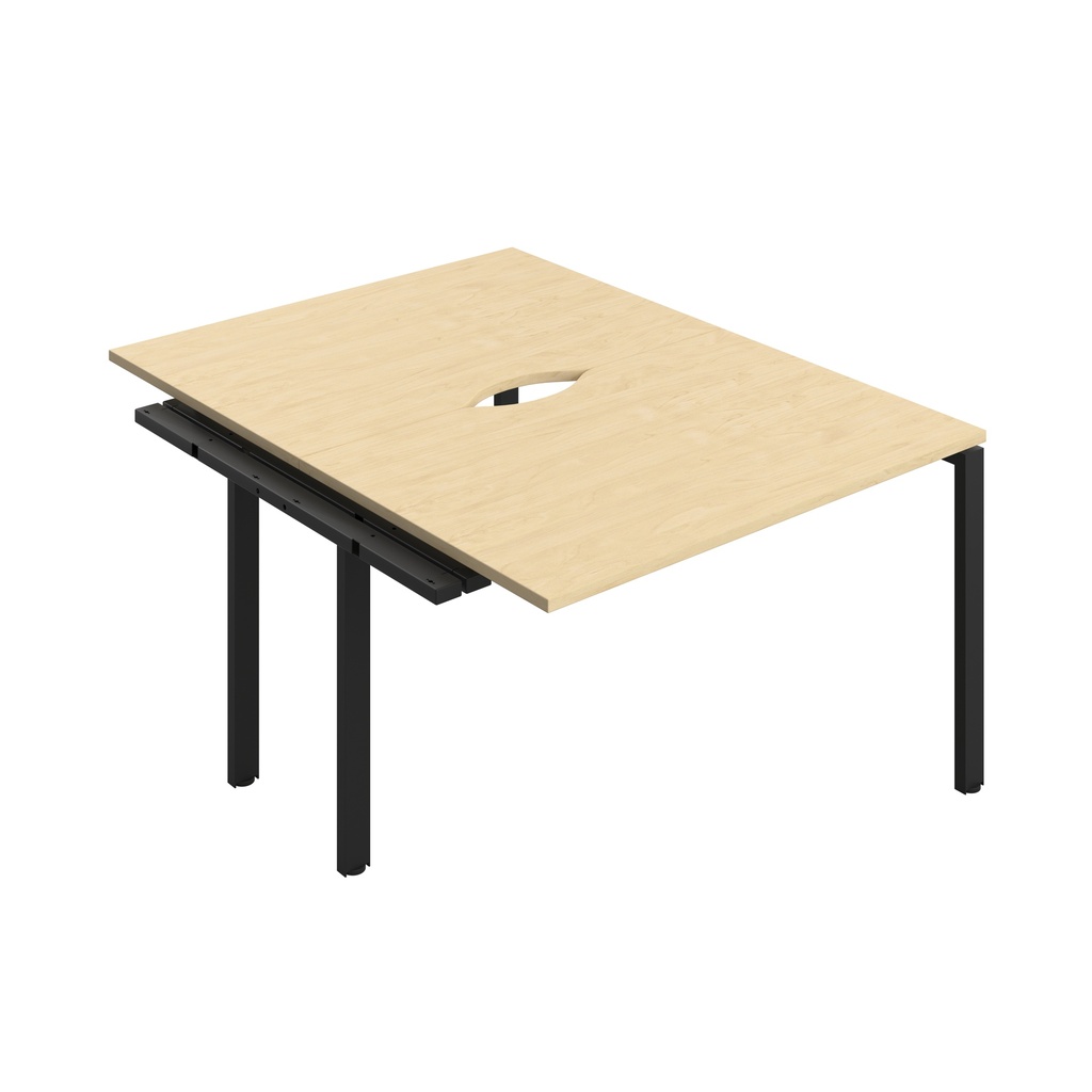 CB Bench Extension with Cut Out: 2 Person (FSC) | 1200 x 800 | Maple/Black | 