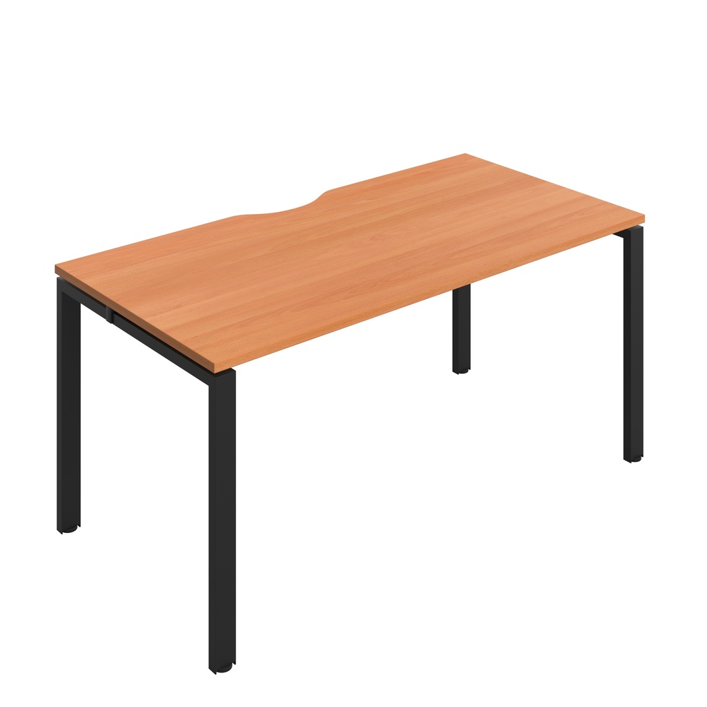 CB Bench with Cut Out: 1 Person (FSC) | 1600 x 800 | Beech/Black | 