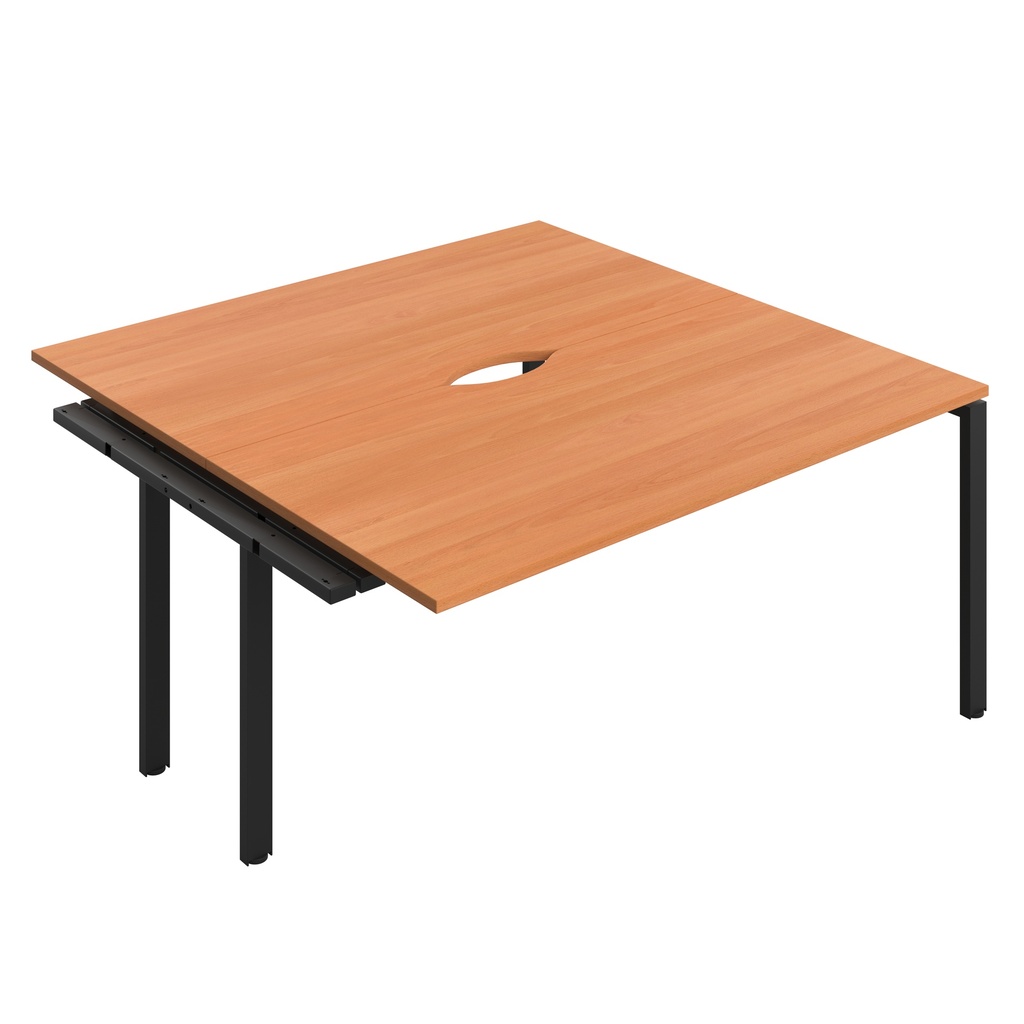 CB Bench Extension with Cut Out: 2 Person (FSC) | 1600 x 800 | Beech/Black | 