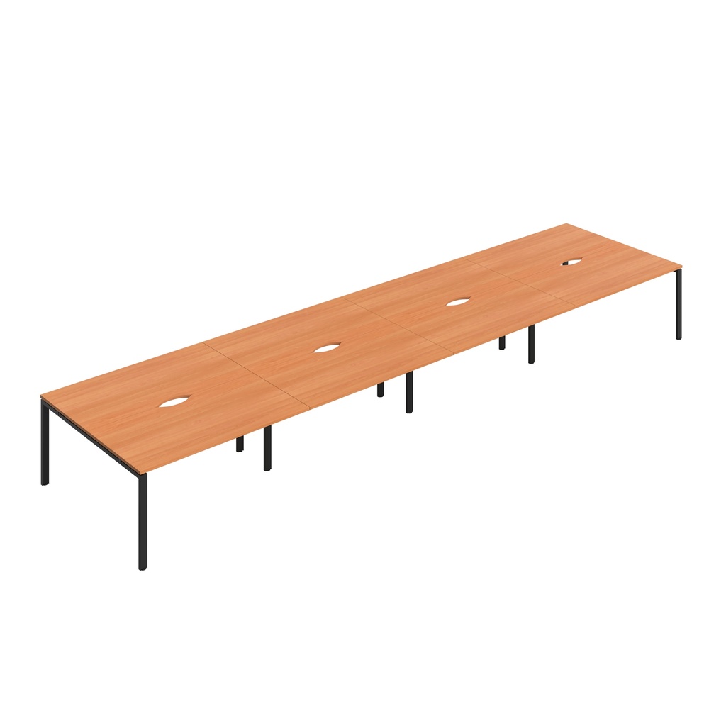 CB Bench with Cut Out: 8 Person (FSC) | 1600 x 800 | Beech/Black | 