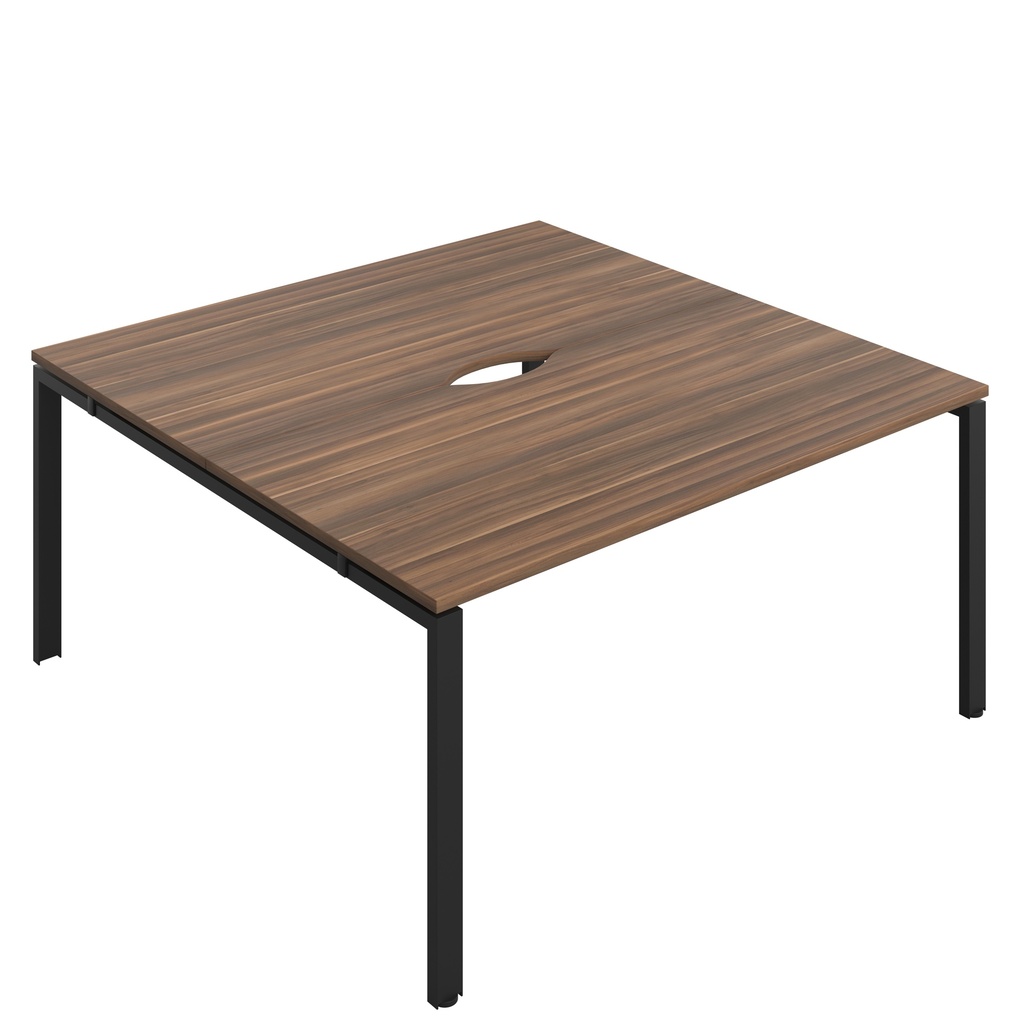 CB Bench with Cut Out: 2 Person (FSC) | 1600 x 800 | Dark Walnut/Black | 