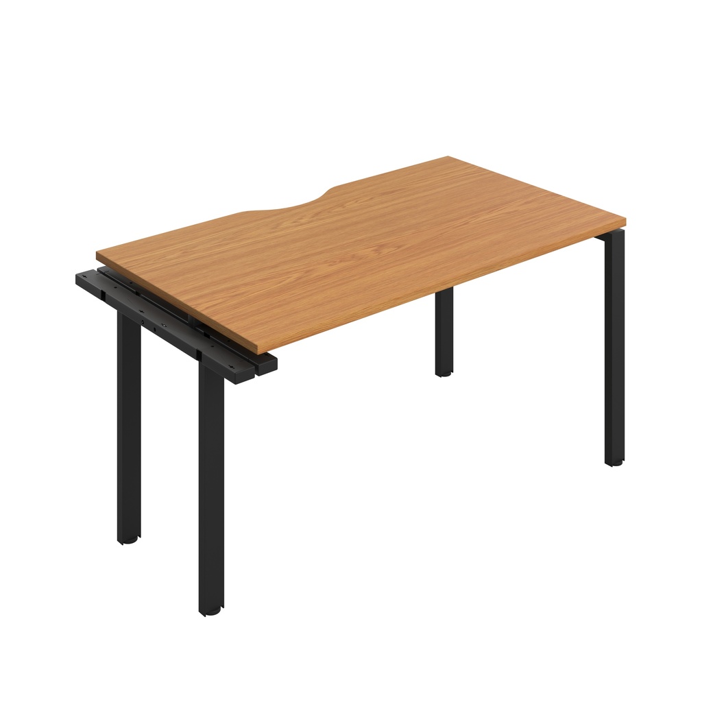 CB Bench Extension with Cut Out: 1 Person (FSC) | 1400 x 800 | Nova Oak/Black | 