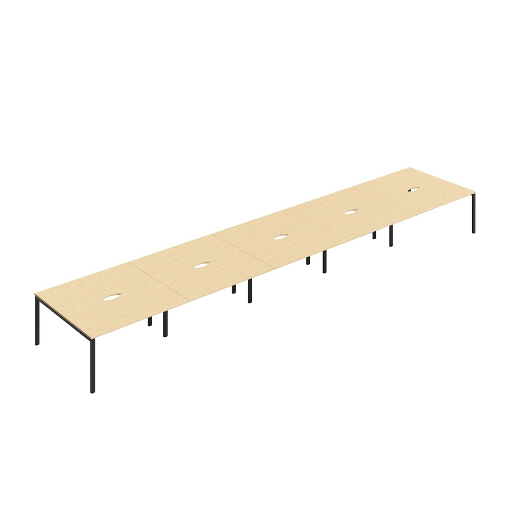 CB Bench with Cut Out: 10 Person (FSC) | 1600 x 800 | Maple/Black | 