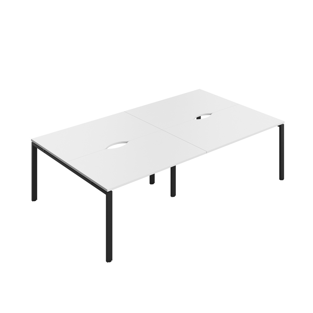 CB Bench with Cut Out: 4 Person (FSC) | 1400 x 800 | White/Black | 