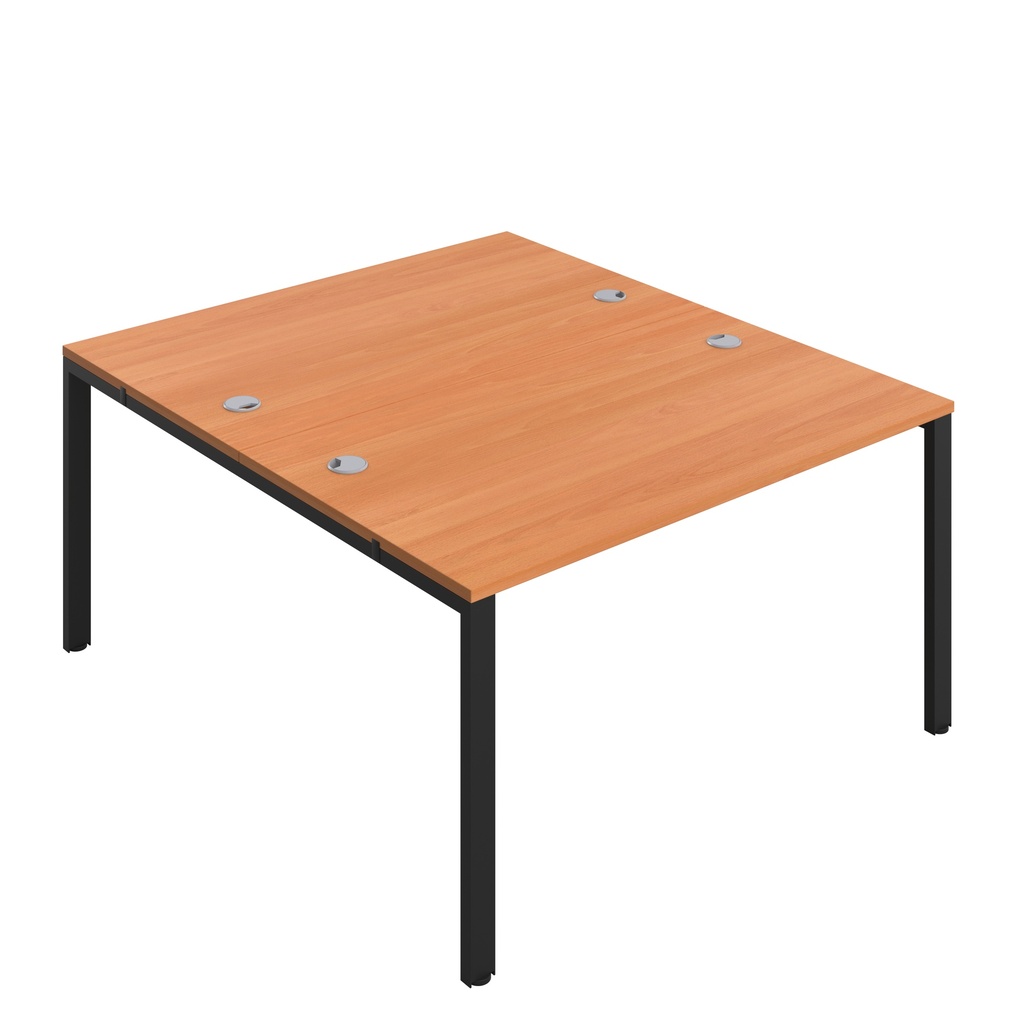 CB Bench with Cable Ports: 2 Person (FSC) | 1400 x 800 | Beech/Black | 