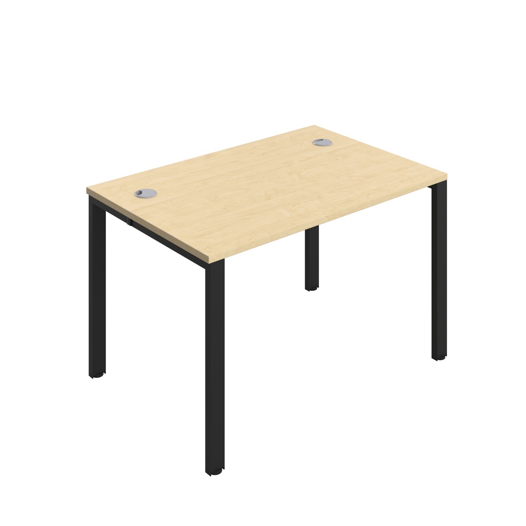 CB Bench with Cable Ports: 1 Person (FSC) | 1200 x 800 | Maple/Black | 