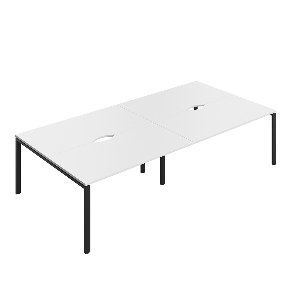 CB Bench with Cut Out: 4 Person (FSC) | 1600 x 800 | White/Black | 