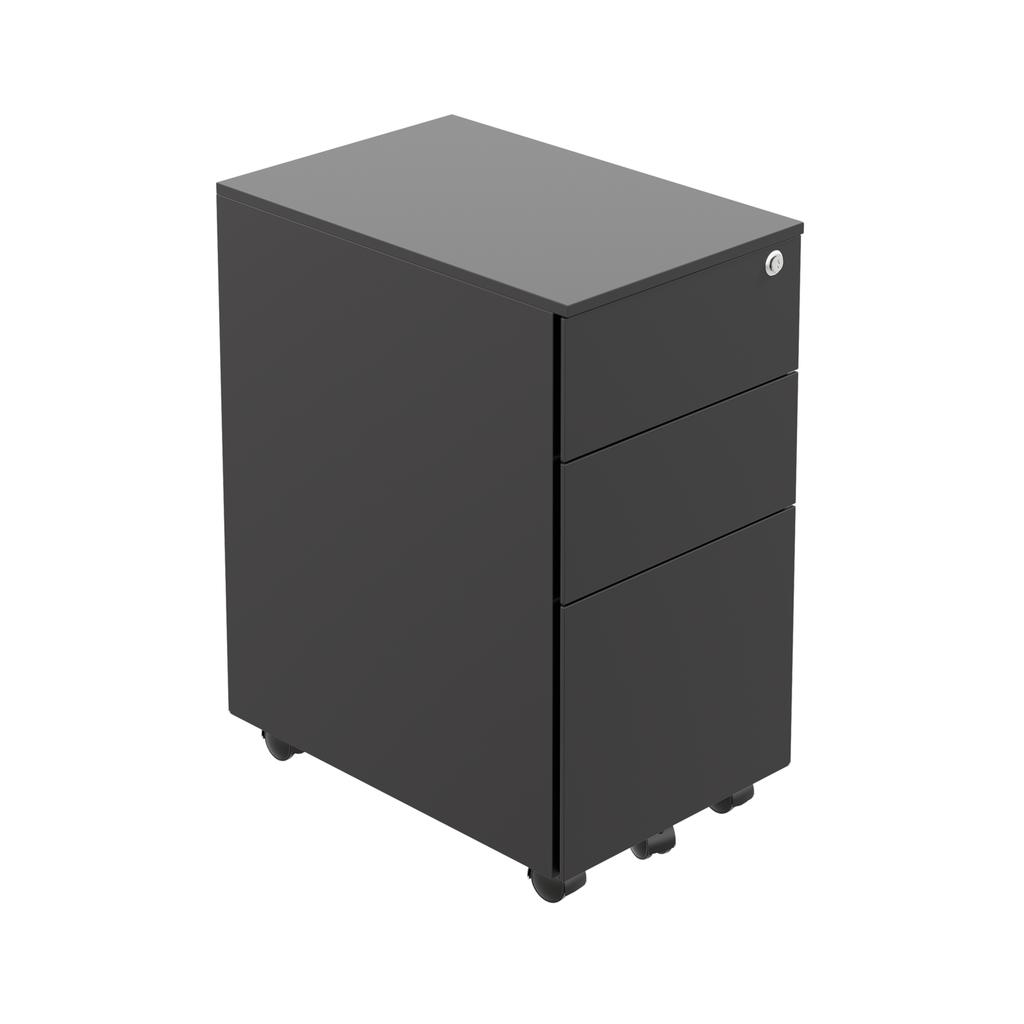 Pedestal Slimline 3 Drawer Steel