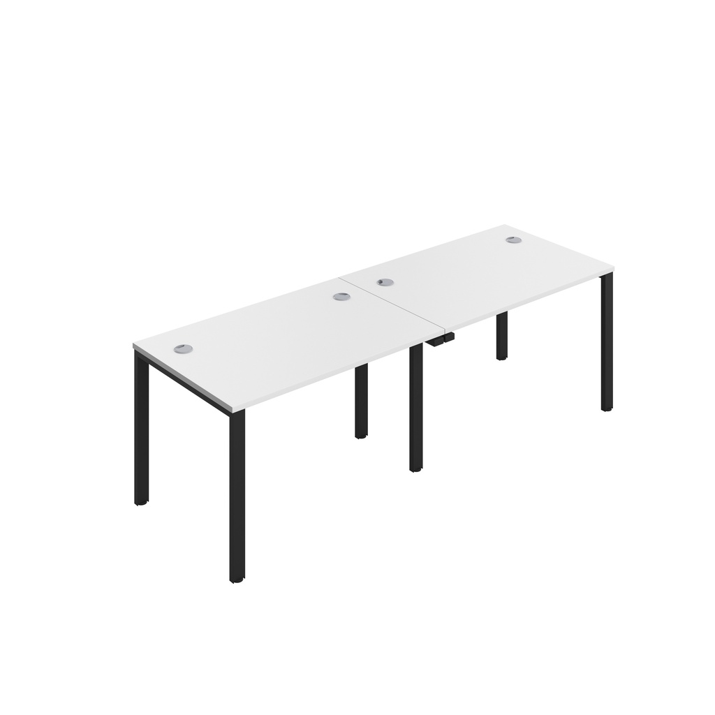 CB Single Bench with Cable Ports: 2 Person (FSC) | 1200 x 800 | White/Black | 