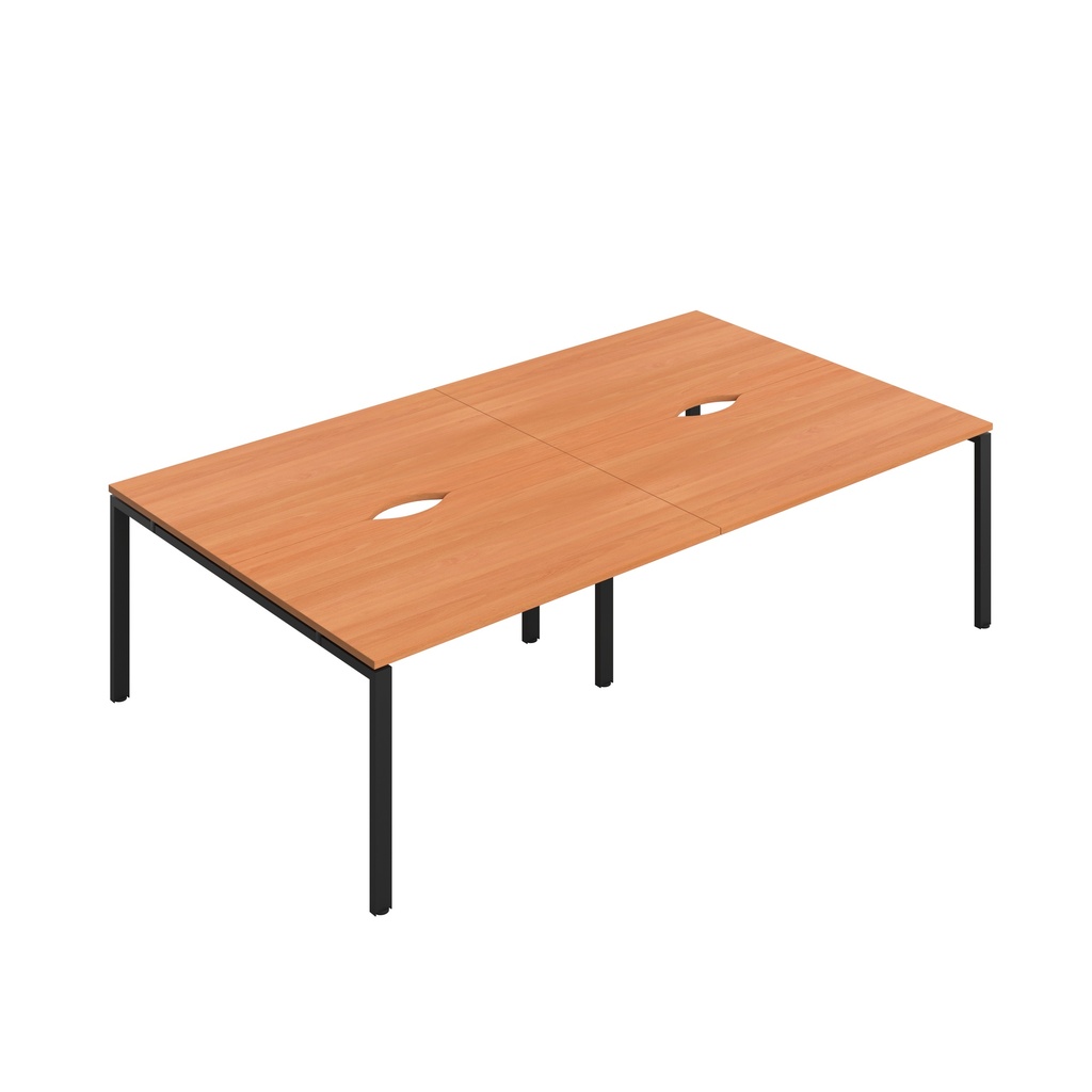 CB Bench with Cut Out: 4 Person (FSC) | 1400 x 800 | Beech/Black | 