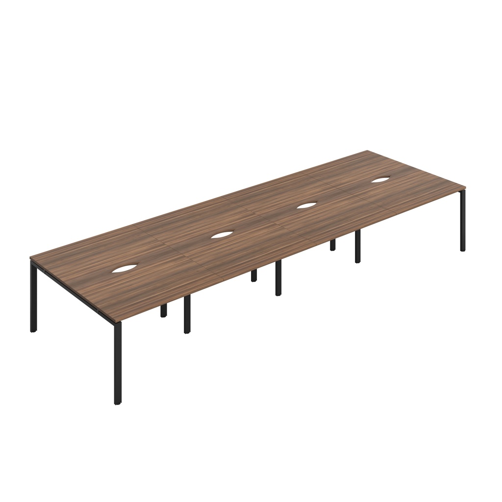 CB Bench with Cut Out: 8 Person (FSC) | 1200 X 800 | Dark Walnut/Black | 