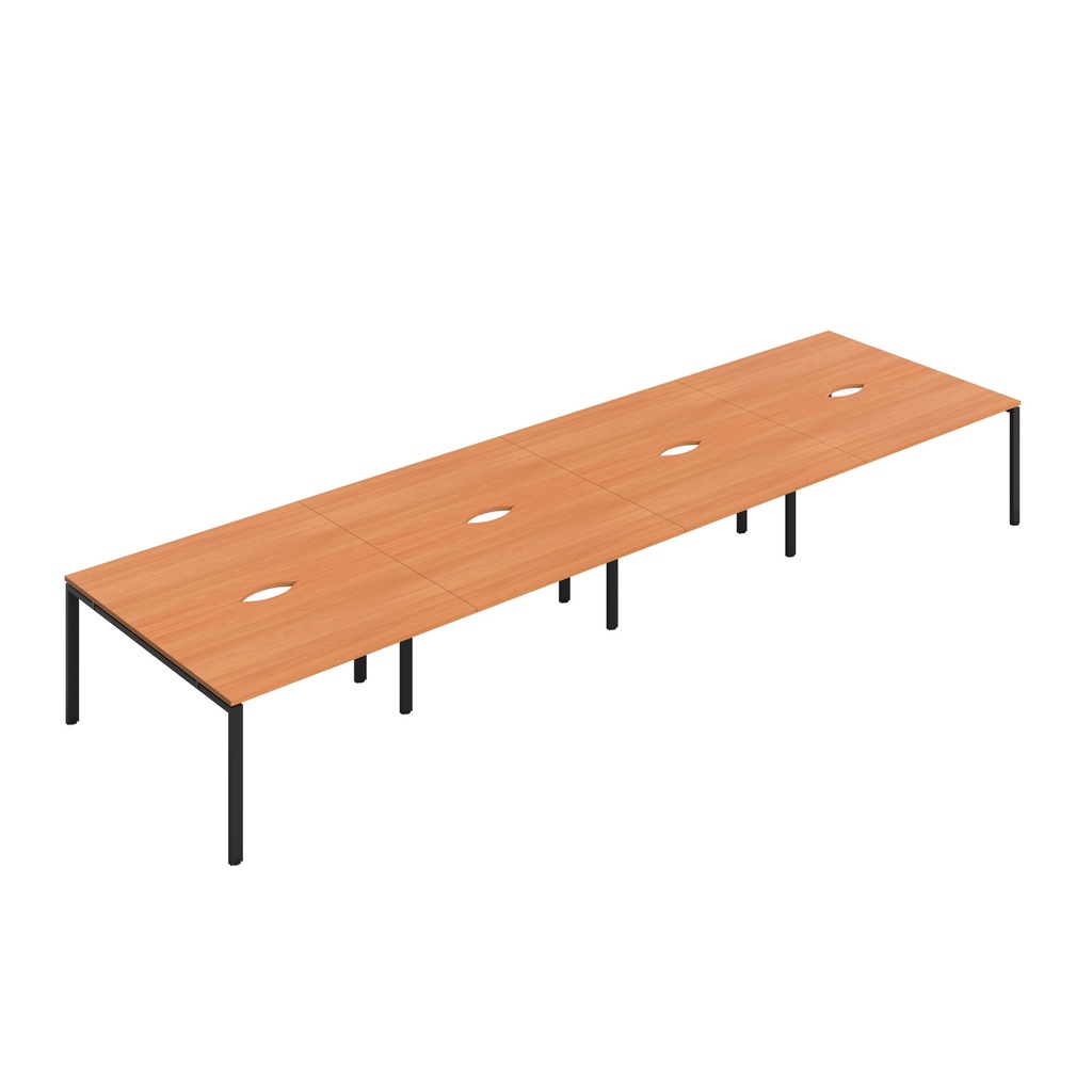 CB Bench with Cut Out: 8 Person (FSC) | 1400 x 800 | Beech/Black | 