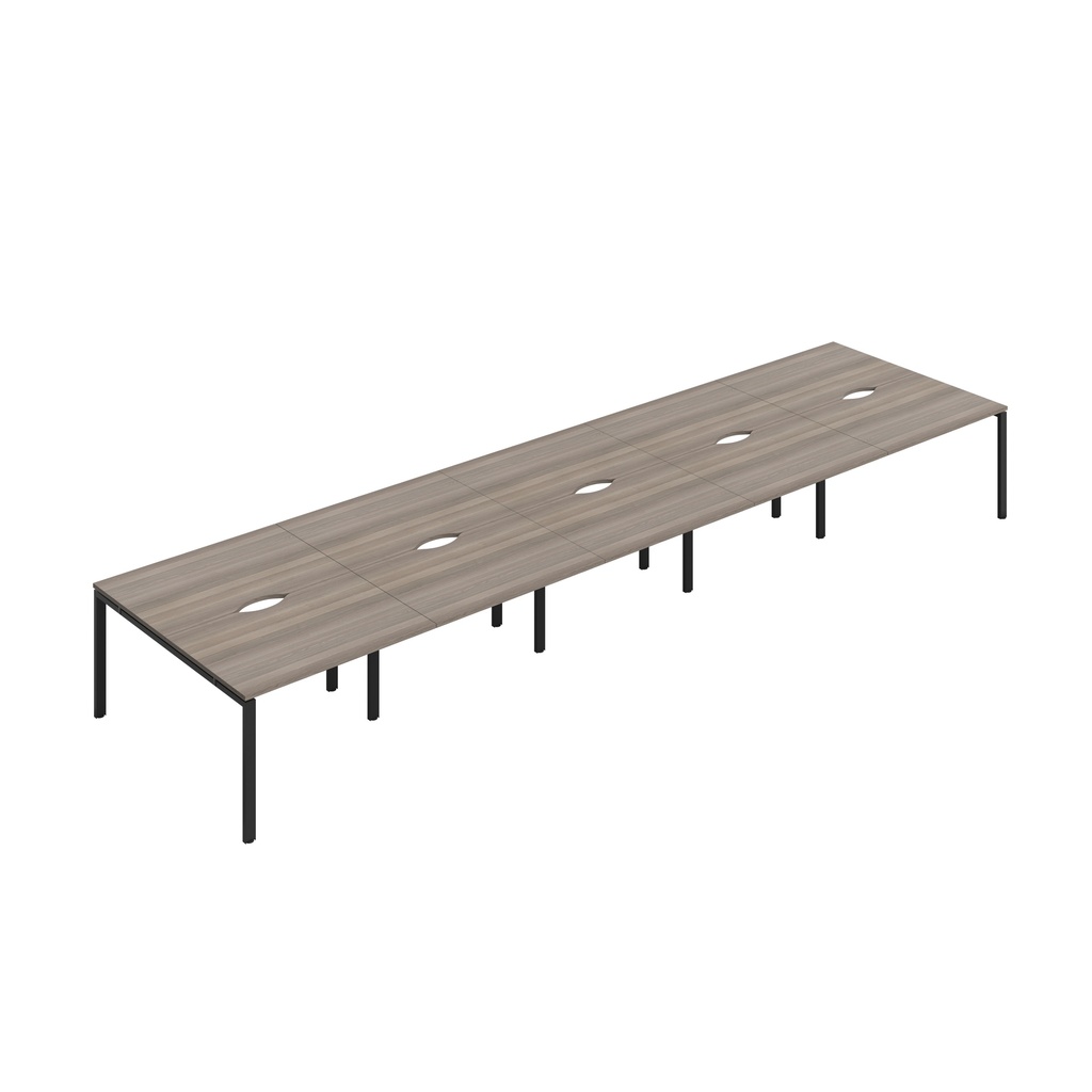 CB Bench with Cut Out: 10 Person (FSC) | 1200 x 800 | Grey Oak/Black | 