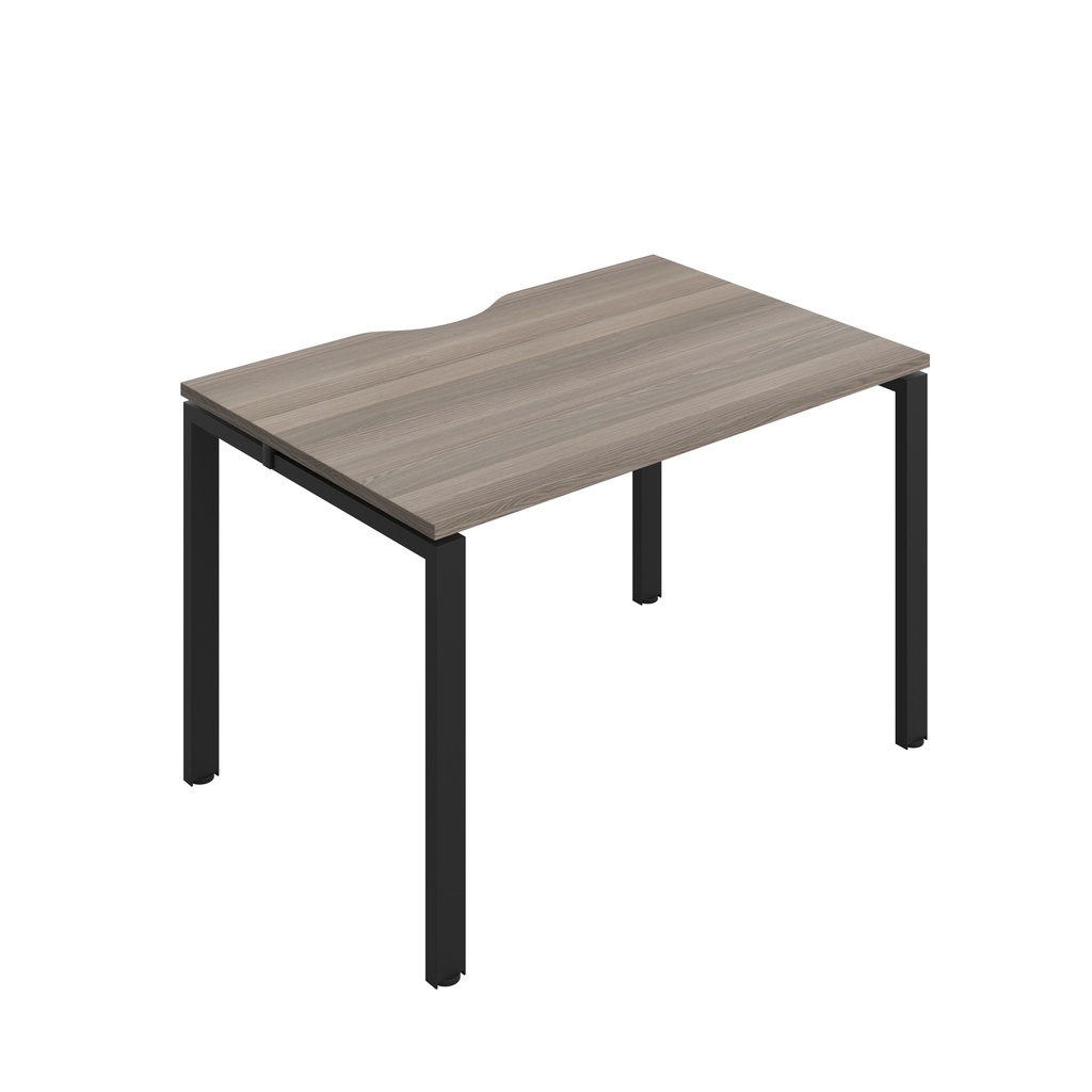 CB Bench with Cut Out: 1 Person (FSC) | 1200 x 800 | Grey Oak/Black | 