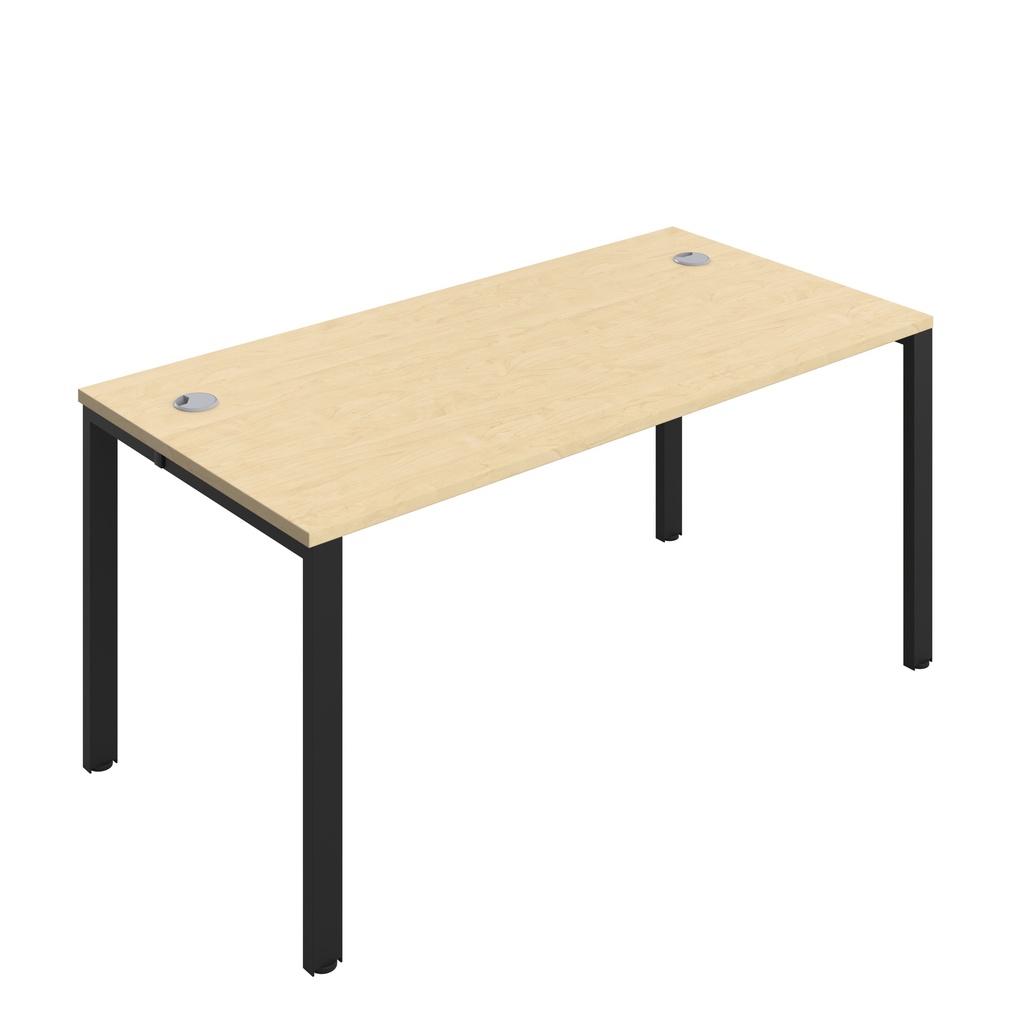 CB Bench with Cable Port: 1 Person (FSC) | 1600 x 800 | Maple/Black | 