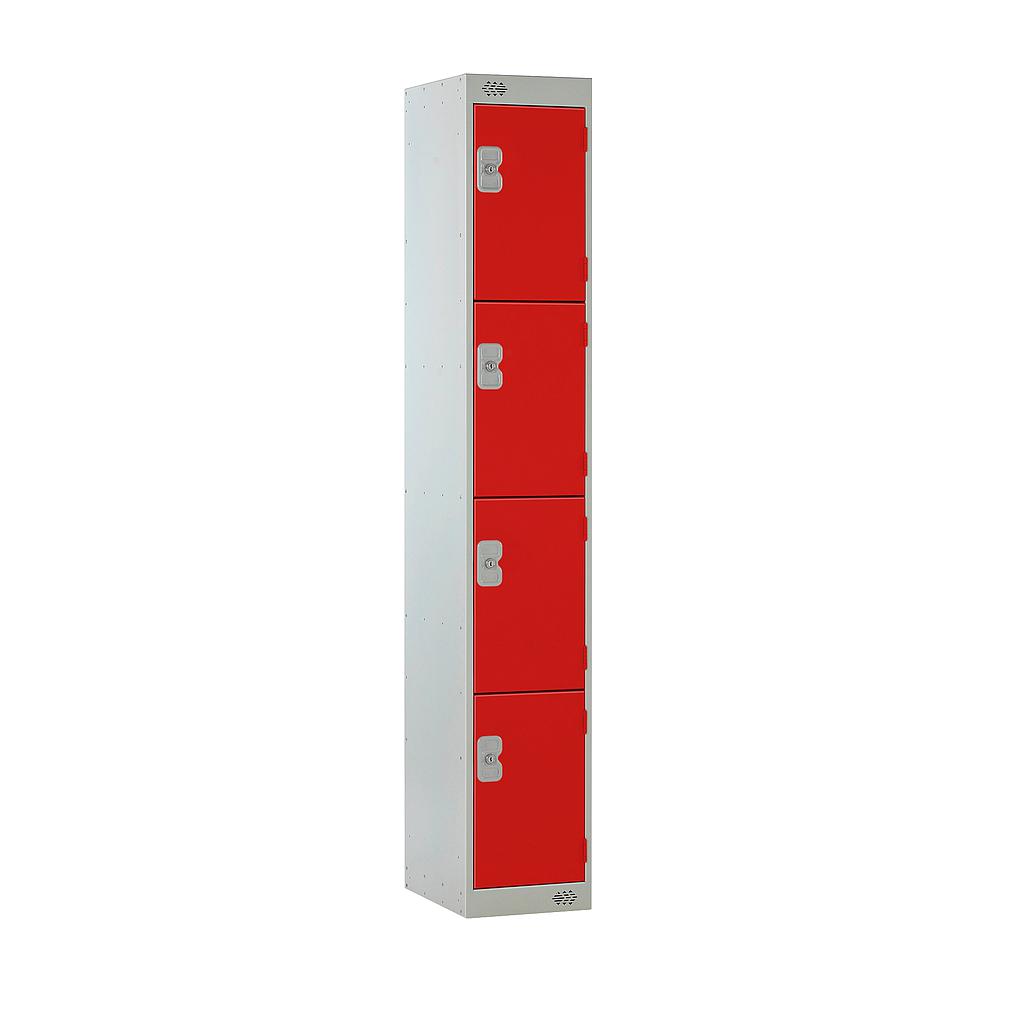 4 Door Locker 300X450X1800 Red Door