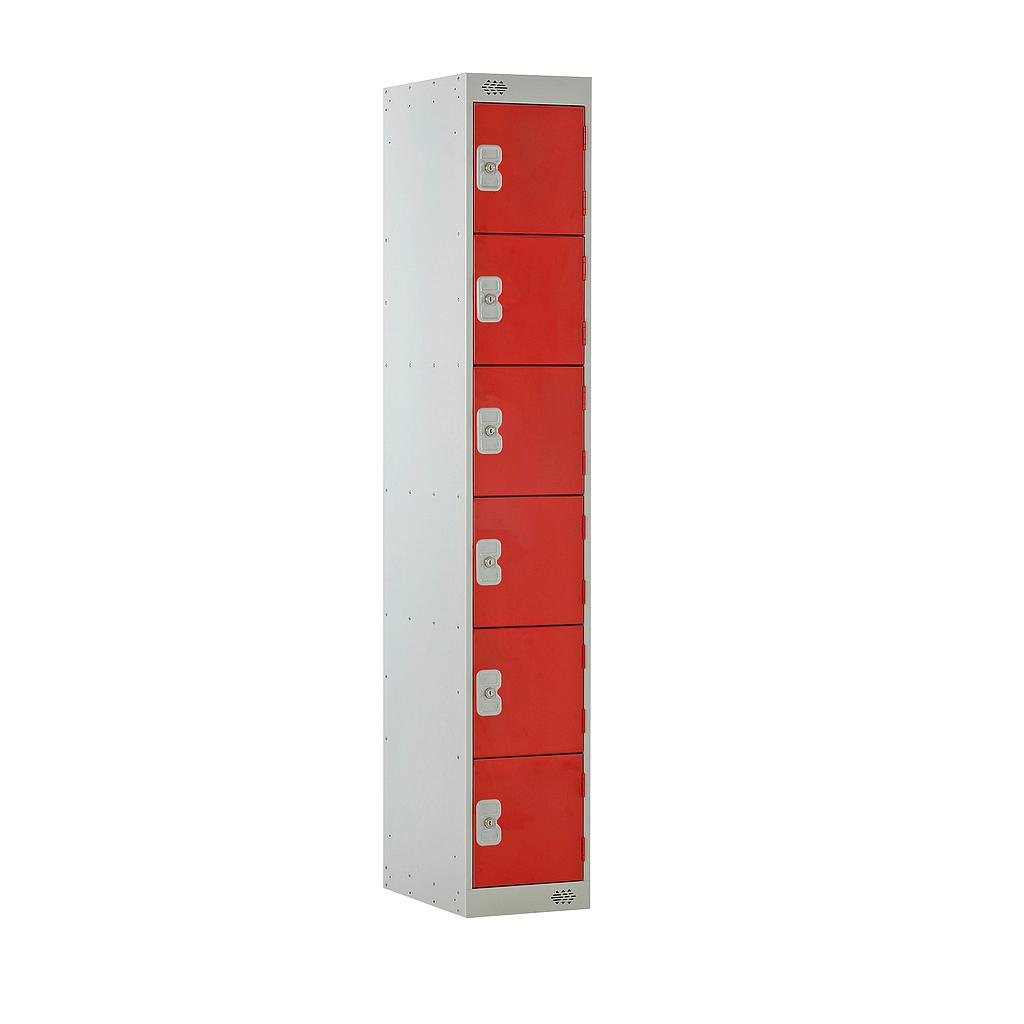 6 Door Locker 300X450X1800 Red Door