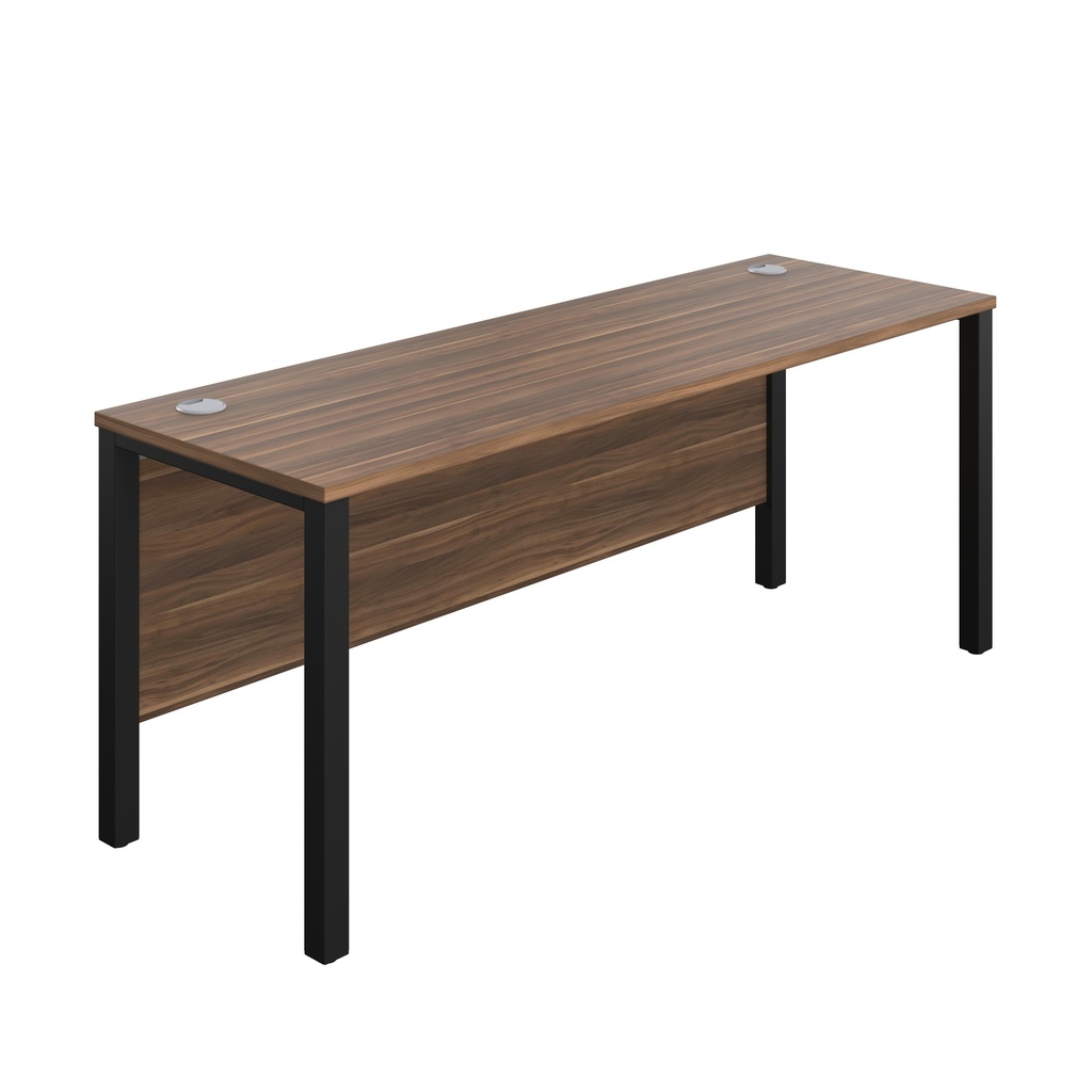 Goal Post Rectangular Desk (FSC) | 1800X600 | Dark Walnut/Black | 