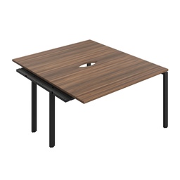 [CB1480CODWBK/2PX] CB Bench Extension with Cut Out: 2 Person (FSC) | 1400 x 800 | Dark Walnut/Black | 