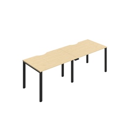 [CB1280COMABK/2SP] CB Single Bench with Cut Out: 2 Person (FSC) | 1200 x 800 | Maple/Black | 