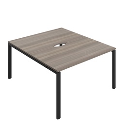 [CB1480COGOBK/2P] CB Bench with Cut Out: 2 Person (FSC) | 1400 x 800 | Grey Oak/Black | 