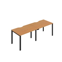 [CB1280CONOBK/2SP] CB Single Bench with Cut Out: 2 Person (FSC) | 1200 x 800 | Nova Oak/Black | 