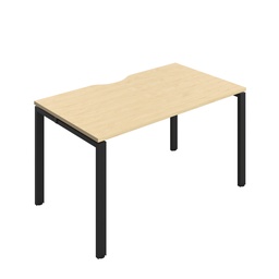 [CB1480COMABK/1P] CB Bench with Cut Out: 1 Person (FSC) | 1400 x 800 | Maple/Black | 