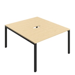 [CB1480COMABK/2P] CB Bench with Cut Out: 2 Person (FSC) | 1400 x 800 | Maple/Black | 