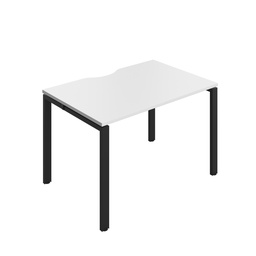 [CB1280COWHBK/1P] CB Bench with Cut Out: 1 Person (FSC) | 1200 x 800 | White/Black | 