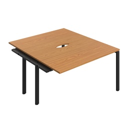 [CB1480CONOBK/2PX] CB Bench Extension with Cut Out: 2 Person (FSC) | 1400 x 800 | Nova Oak/Black | 