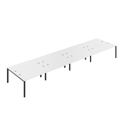 [CB1680CPWHBK/8P] CB Bench with Cable Port: 8 Person (FSC) | 1600 x 800 | White/Black | 