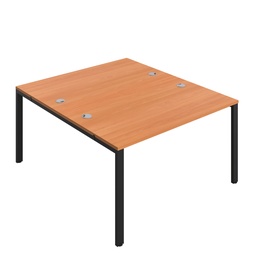 [CB1480CPBEBK/2P] CB Bench with Cable Ports: 2 Person (FSC) | 1400 x 800 | Beech/Black | 