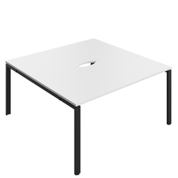 [CB1680COWHBK/2P] CB Bench with Cut Out: 2 Person (FSC) | 1600 x 800 | White/Black | 