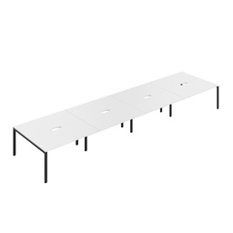 [CB1680COWHBK/8P] CB Bench with Cut Out: 8 Person (FSC) | 1600 x 800 | White/Black | 