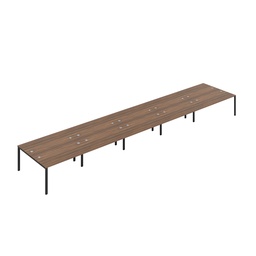 [CB1680CPDWBK/10P] CB Bench with Cable Port: 10 Person (FSC) | 1600 x 800 | Dark Walnut/Black | 