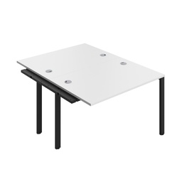 [CB1280CPWHBK/2PX] CB Bench Extension with Cable Ports: 2 Person (FSC) | 1200 x 800 | White/Black | 