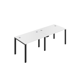 [CB1280CPWHBK/2SP] CB Single Bench with Cable Ports: 2 Person (FSC) | 1200 x 800 | White/Black | 