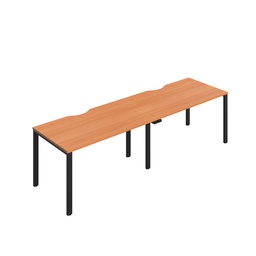 [CB1480COBEBK/2SP] CB Single Bench with Cut Out: 2 Person (FSC) | 1400 x 800 | Beech/Black | 