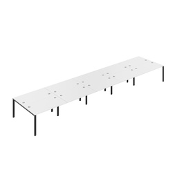 [CB1480CPWHBK/10P] CB Bench with Cable Ports: 10 Person (FSC) | 1400 x 800 | White/Black | 