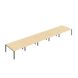 [CB1680CPMABK/10P] CB Bench with Cable Port: 10 Person (FSC) | 1600 x 800 | Maple/Black | 