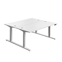 [ECBB1880CPWHWH] Economy Back To Back Sit Stand Desk (FSC) | 1800 X 800 | White/White | 